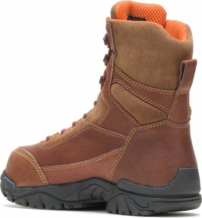 HYTEST 14261 Brown Electrical Hazard, Composite Toe, Poron XRD Met-Guard, Waterproof, Non-Metallic Men's 8 Inch Boot