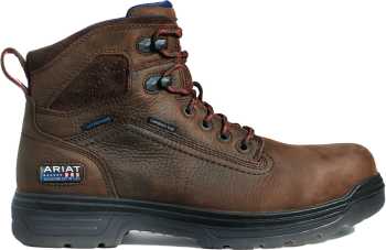 Ariat AR10036739 Turbo, Men's, Brown, Comp Toe, EH, WP, 6 Inch, Work Boot