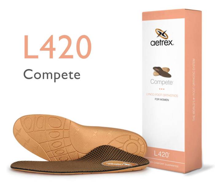 Aetrex ATL420W Compete Posted Orthotic, Women's