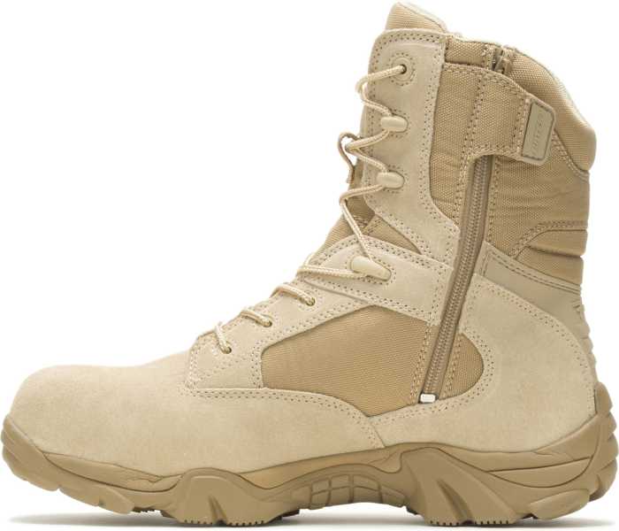 Bates BA2276 Desert Tan Composite Toe, Electrical Hazard, Side Zip, Men's GX-8 ,8 Inch Boot