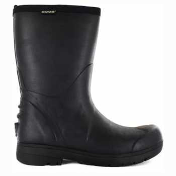 Bogs BG71359-001 Black Soft Toe, Waterproof, Men's, Food Pro Mid Height Rubber Boot