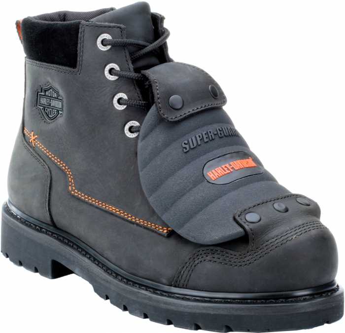 Harley Davidson 95055 Men's Black 7 Inch, Steel Toe, EH, External Met Guard Boot