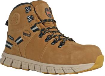 Hoss Boots HS60877 Ticker, Men's, Wheat, Comp Toe, EH, WP, Hiker, Work Boot