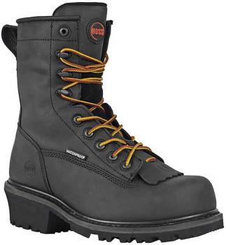 Hoss Boots HS80114 Cross Cut, Men's, Black, Comp Toe, EH, PR, WP, Logger, Work Boot