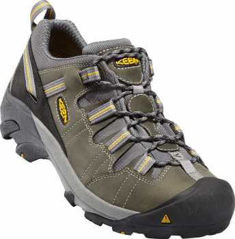 Keen Utility KN1007013 Detroit, Men's, Black/Green, SD, Soft Toe Low Hiker Work Shoe