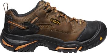 Keen Utility KN1014606 Braddock, Men's, Brown, Soft Toe, EH, WP, Slip Resistant, Low Hiker, Work Shoe