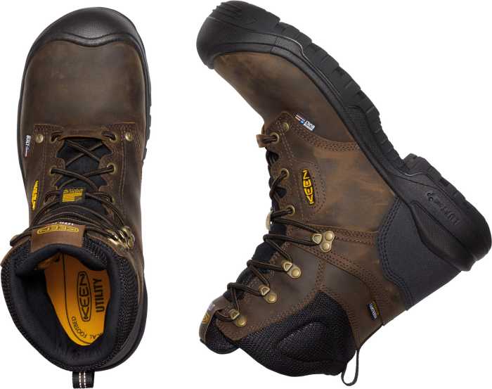 KEEN Utility KN1026488 Independence, Men's, Dark Earth/Black, Comp Toe, EH, WP, 8 Inch, Work Boot