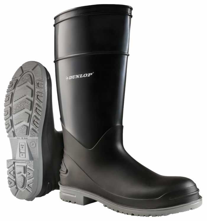 Dunlop ON89682 Goliath, Men's, Black, Steel Toe, EH, Polyblend, Pull On Boot