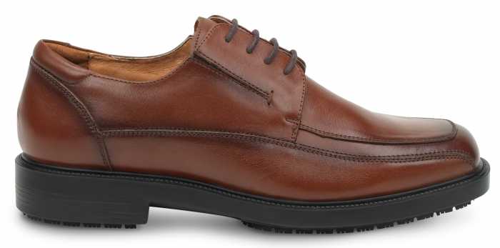 SR Max SRM3050 Manhattan, Men's, Brown, Dress Style, MaxTRAX Slip Resistant, Soft Toe Work Shoe