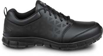 Reebok Work SRB035 Sublite Cushion Work, Black, Women's, Athletic Style Slip Resistant Soft Toe Work Shoe