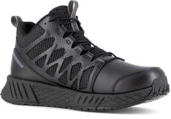 Reebok Work SRB3212 Floatride Energy Tactical, Men's, Black, Mid-High Athletic Style, EH, MaxTRAX Slip Resistant, Soft Toe Work Shoe