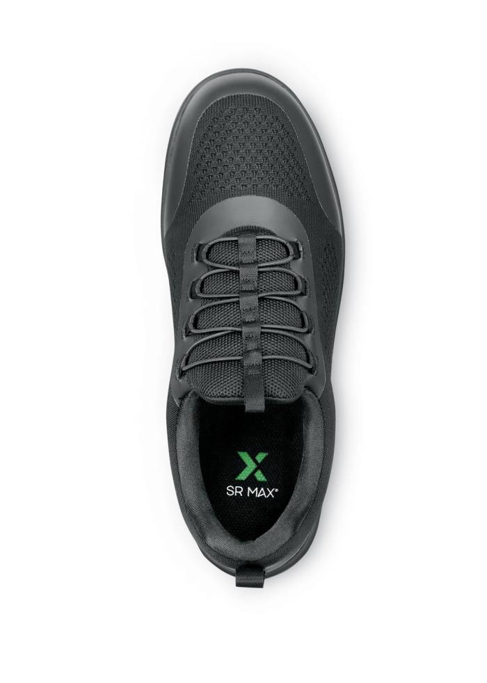 SR Max SRM157 Anniston, Women's, Black/White, Slip On Athletic Style, EH, MaxTRAX Slip Resistant, Soft Toe Work Shoe