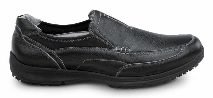 SR Max SRM3650 Charleston, Men's, Black Slip On Dress Style Soft Toe Slip Resistant Work Shoe