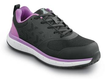 SR Max SRM427 Dillon, Women's, Black/Purple, Athletic Style, MaxTRAX Slip Resistant, Steel Toe Work Shoe