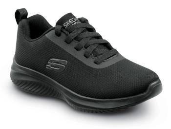 SKECHERS Work SSK108193BLK Riley Ultra Flex 3.0, Women's, Black, Soft Toe, EH, MaxTRAX, Slip Resistant, Low Athletic, Work Shoe