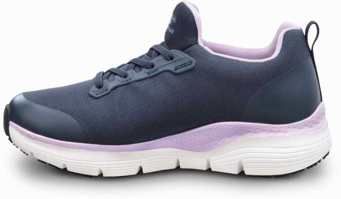 SKECHERS Work Arch Fit SSK8436NVY Leslie, Women's, Navy, Slip On Athletic Style, Alloy Toe, MaxTRAX Slip Resistant, Work Shoe