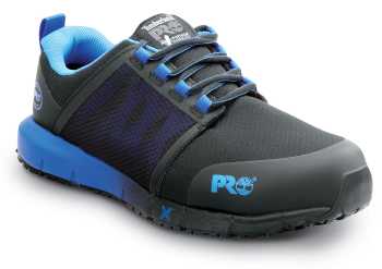 Timberland PRO STMA44A9 Radius, Men's, Black Ripstop Nylon/Blue Pop, Comp Toe, EH, MaxTRAX Slip-Resistant Work Athletic