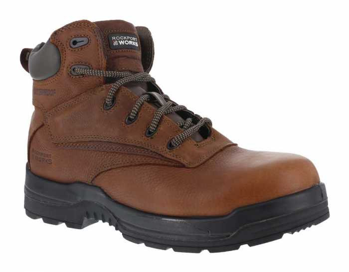 Rockport Works WGRK6628 Deer Tan Comp Toe, EH, Waterproof, Men's 6 Inch Boot