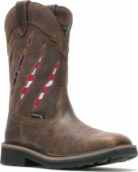 Wolverine WW201218 Rancher Claw, Men's, Brown, Steel Toe, EH, WP, 10 Inch Pull On Boot