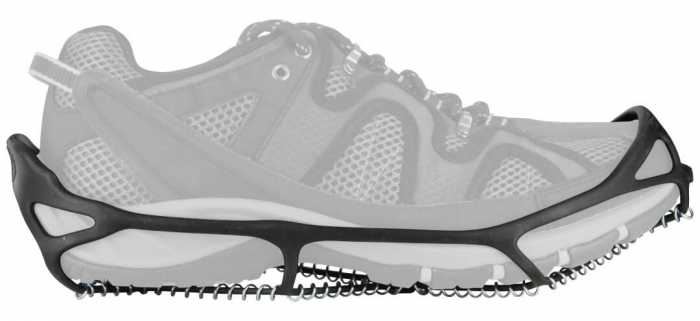 Yaktrax Walker Black Men's and Women's Rubber Steel Coil Men's 11 and a half to 13 and a half. Women's 13 and a half to 15.